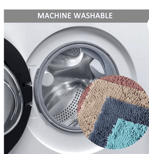 Bathroom Rugs Bath Mat Chenille Bath Rug, Extra Soft and Absorbent Shaggy Bathroom Mat Rugs, Washable, Strong Underside, Plush Carpet Mats for Kids Tub, Shower, and Bath Room - Image 2